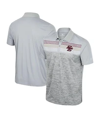 Men's Colosseum Gray Boston College Eagles Cybernetic Polo Shirt