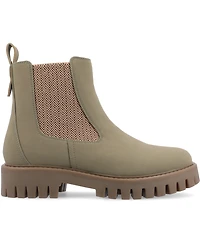 Journee Collection Women's Alara Medium and Wide Width Chelsea Lug Sole Bootie