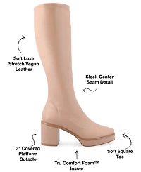 Journee Collection Women's Alondra Narrow Calf Platform Boots
