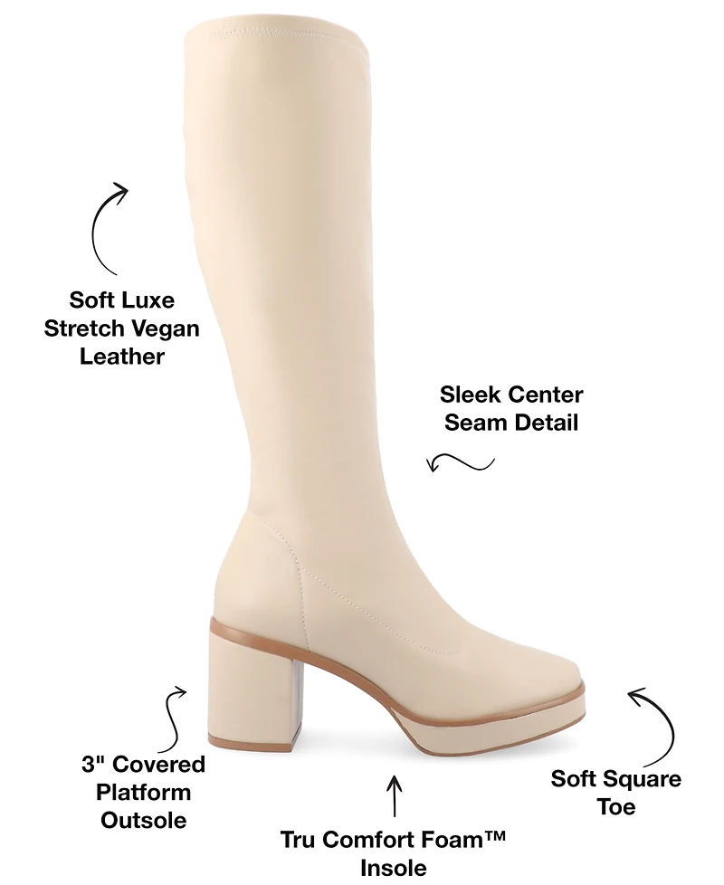 Journee Collection Women's Alondra Wide Width Platform Knee High Boots