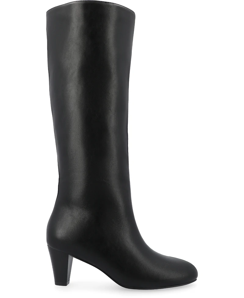 Journee Collection Women's Jovey Kitten Heel Tall Boots
