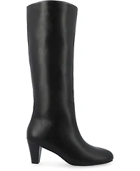 Journee Collection Women's Jovey Kitten Heel Tall Boots