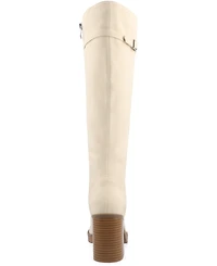 Journee Collection Women's Letice Wide Width Calf Square Toe Platform Knee High Boots