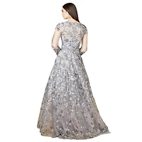 Lara Women's A-line Gown With Long Sleeves