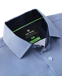 Tom Baine Men's Performance Stretch Mini Plaid Button Down Dress Shirt