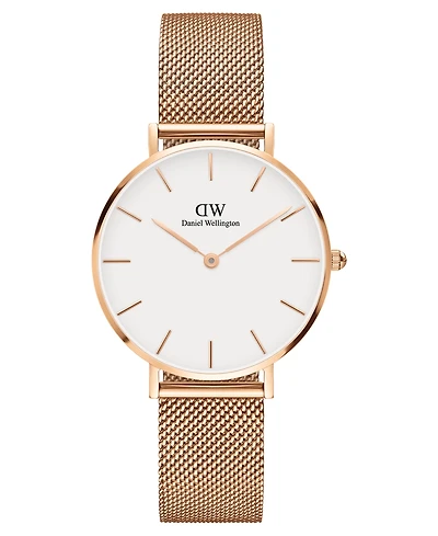 Daniel Wellington Women's Petite Melrose Rose Gold-Tone Stainless Steel Watch 32mm