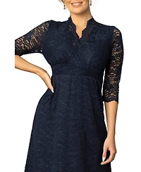 Kiyonna Women's Scalloped Boudoir Lace Cocktail Dress