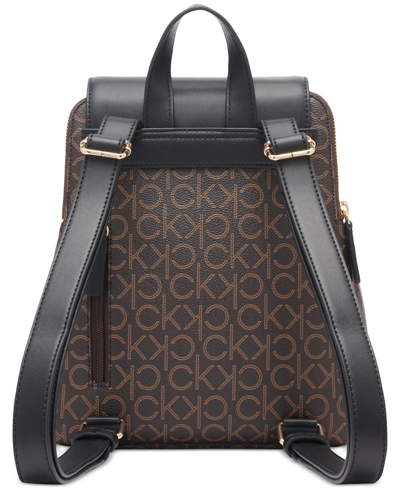 Calvin Klein Garnet Signature Triple Compartment Backpack
