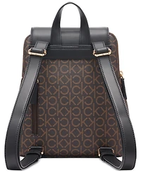 Calvin Klein Garnet Signature Triple Compartment Backpack