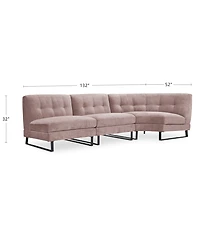 Closeout! Kathya 117" 3-Pc. Fabric Modular Sectional, Created for Macy's