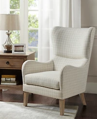 Madison Park Arianna Fabric Swoop Wing Chair