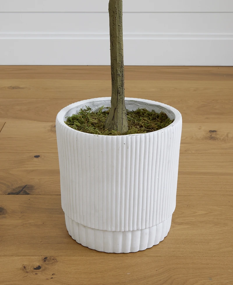 Nearly Natural 72" Artificial Eucalyptus Tree with Decorative Planter