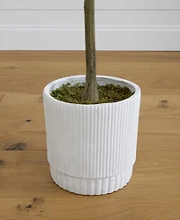 Nearly Natural 72" Artificial Eucalyptus Tree with Decorative Planter