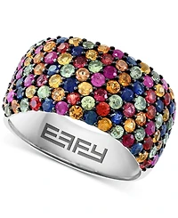 Effy Multicolor Sapphire Ring (3-5/8 ct. t.w.) Sterling Silver