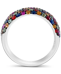 Effy Multicolor Sapphire Ring (3-5/8 ct. t.w.) Sterling Silver