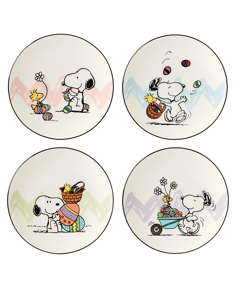 Lenox Peanuts Easter Accent Plates, Set of 4