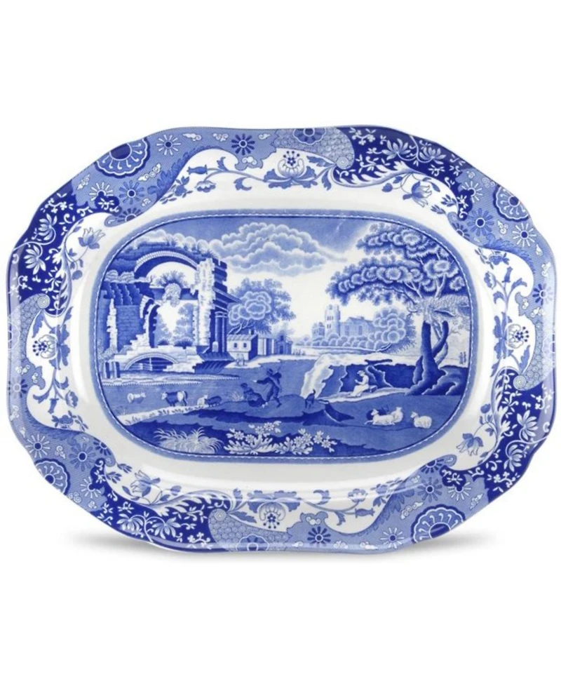 Spode Blue Italian Serving Bowl & Platter Set, 2 Pieces