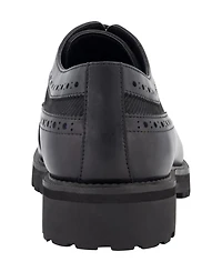Dkny Men's Lace Up Rubber Sole Wingtip Dress Derby Shoes