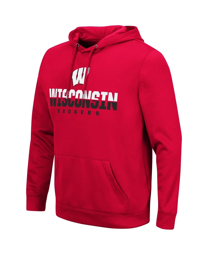 Colosseum Men's Wisconsin Badgers Lantern Pullover Hoodie