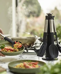 Joseph Joseph Elevate Silicone Carousel 5-Piece Utensil Set with Rotating Storage Stand