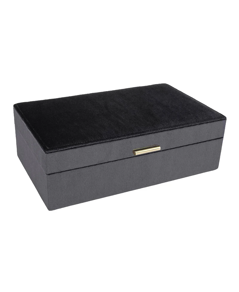 Mele & Co Jewel Onyx Elegant Velvet Jewelry Case