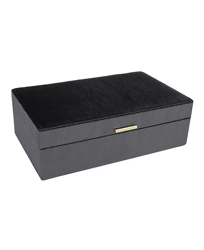 Mele & Co Jewel Onyx Elegant Velvet Jewelry Case