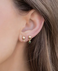 Girls Crew 18k Gold-Plated Color Crystal Groot Mismatch Stud Earrings