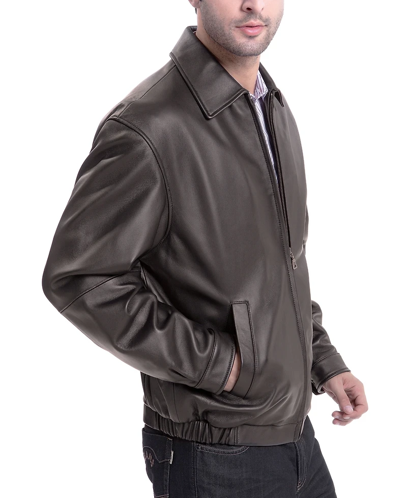Bgsd Men's Men Derrick Leather Bomber Jacket
