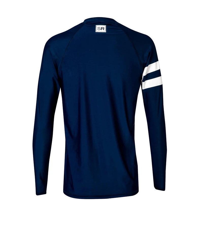 Men's Navy Arm Band Ls Rash Top