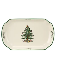 Spode Christmas Tree Rectangular Scalloped Tray
