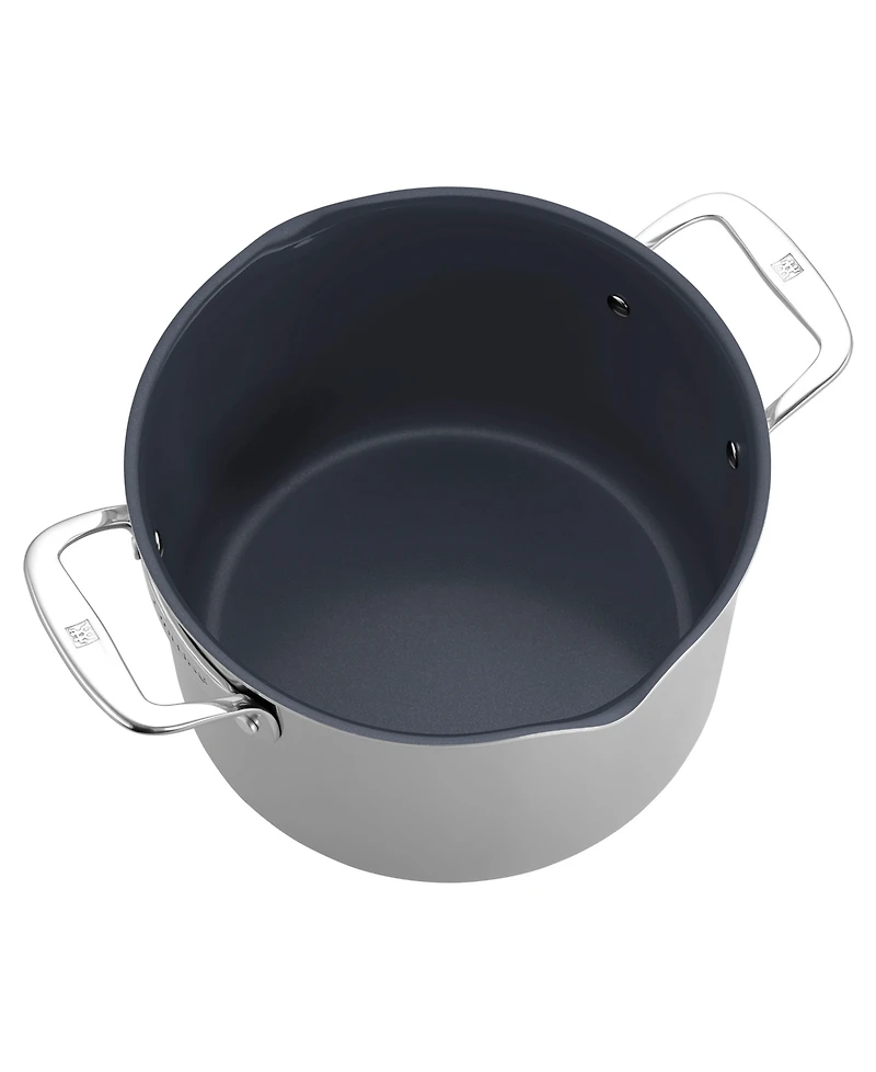 Zwilling Clad Cfx 8-Qt. Stock Pot with Strainer Lid and Pouring Spouts