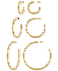 Ben Oni Shalay 3 Pair Hoop Earrings Set