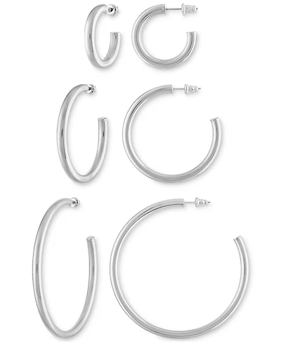 Ben Oni Shalay 3 Pair Hoop Earrings Set