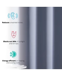 Hlc.me Oxford Room Darkening Curtains for Bedroom, Noise Reduction Thermal Insulated Window Curtain Grommet Panels