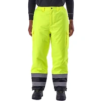 RefrigiWear Men's HiVis Insulated Waterproof Pants - High Visibility, Warm, Durable Workwear