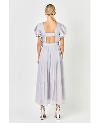 endless rose Women's Open Back Maxi Dress