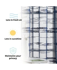 Hlc.me Broadway Stripe Decorative Semi Sheer Light Filtering Grommet Window Treatment Curtain Panels