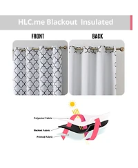Hlc.me Lattice Print Drape Blackout Curtains Pattern - Weather Insulated Curtains