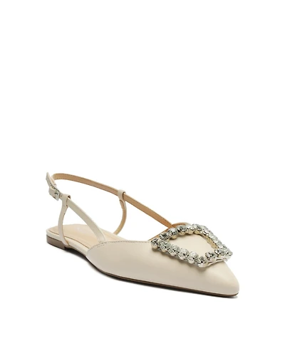 Arezzo Women's Savannah Pointed Toe Flats - White