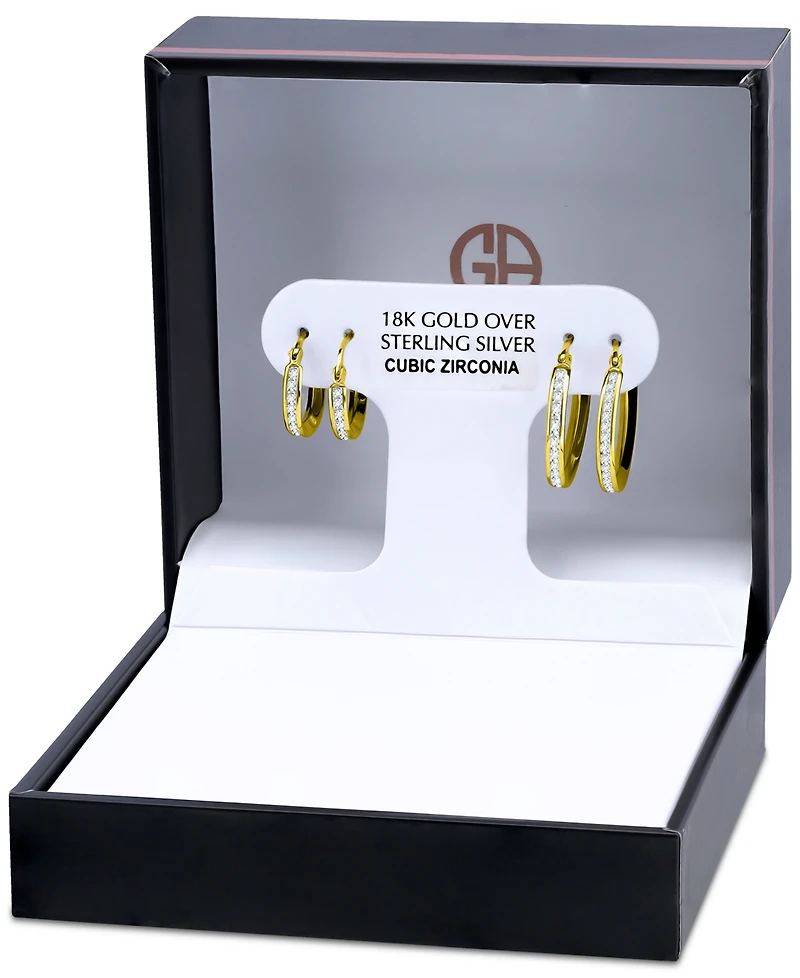 Giani Bernini 2-Pc. Set Cubic Zirconia Small Hoop Earrings, Created for Macy's