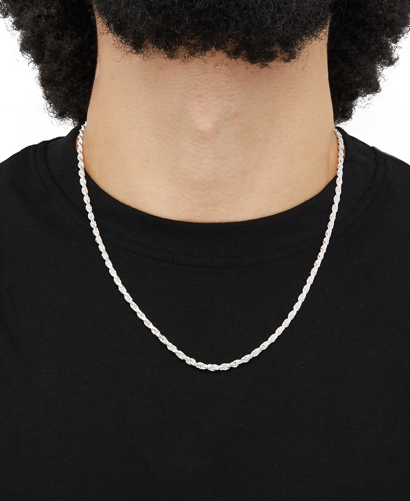 Rope Link 22" Chain Necklace in Sterling Silver