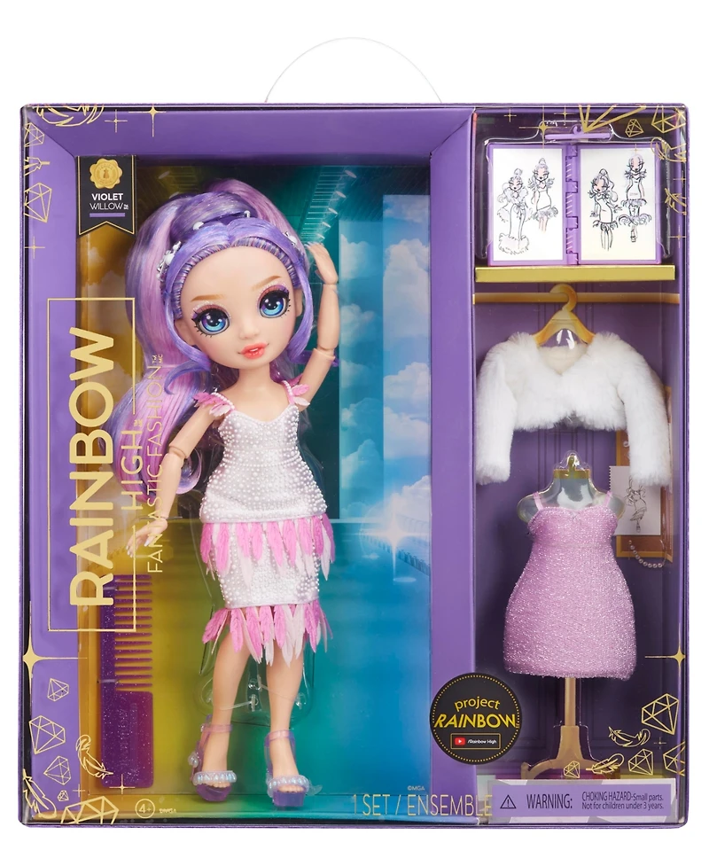 Rainbow High Fantastic Fashion Doll, Violet