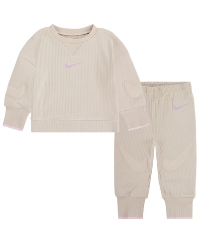 Nike Baby Boys and Girls "Ready, Set" Crew Top Pants, 2 Piece Set