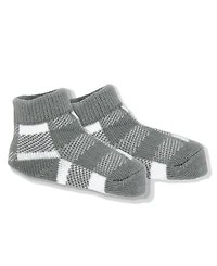 Baby Mode Boys or Girls Buffalo Plaid Bodysuit, Pants and Socks, 3 Piece Set