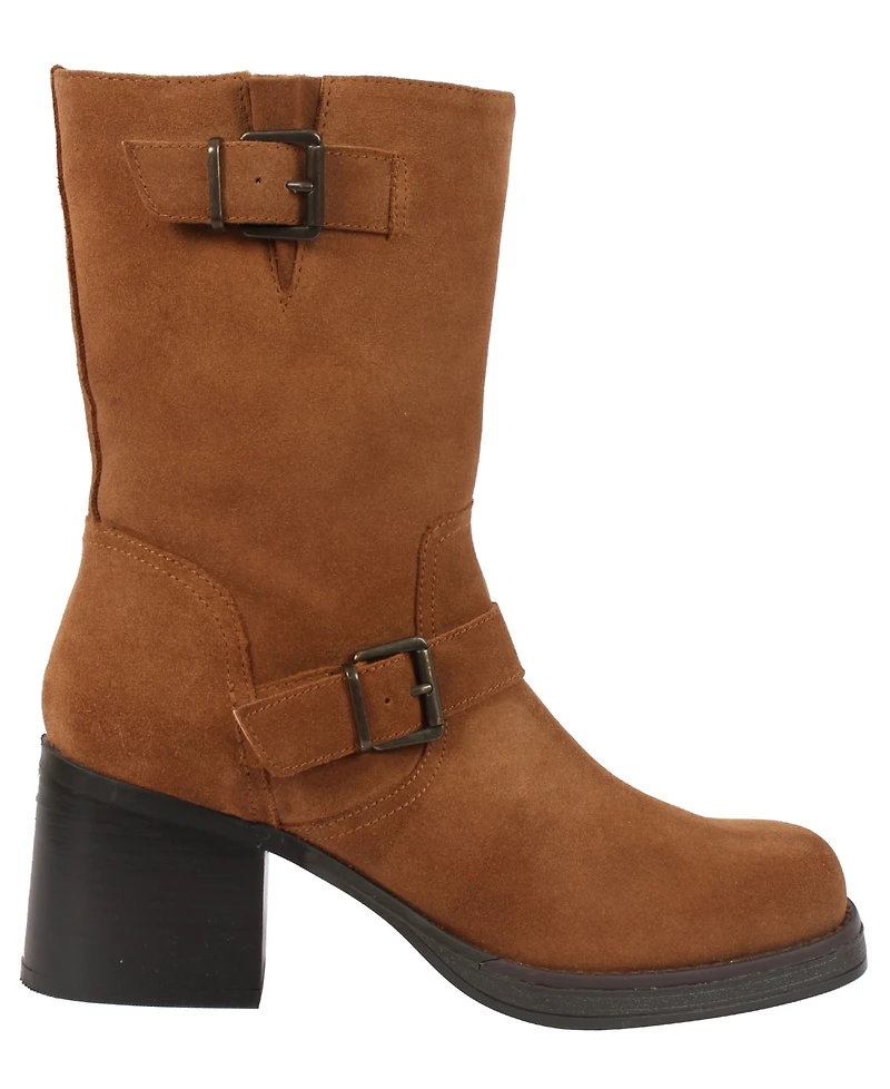 Kenneth Cole New York Women's Janice Block Heel Boots - Tobacco