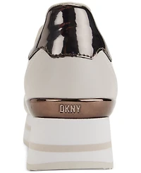Dkny Women's Dalla Logo Slip-On Striped Platform Sneakers