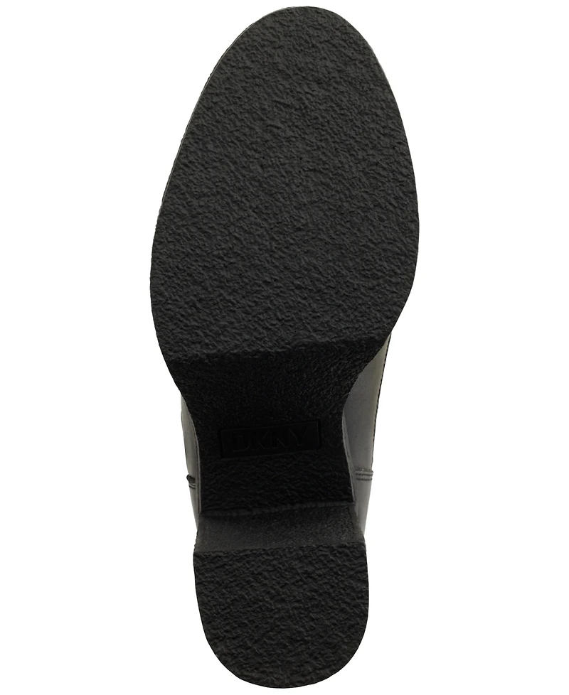 Dkny Women's Toia Lace-Up Zip Block Heel Booties