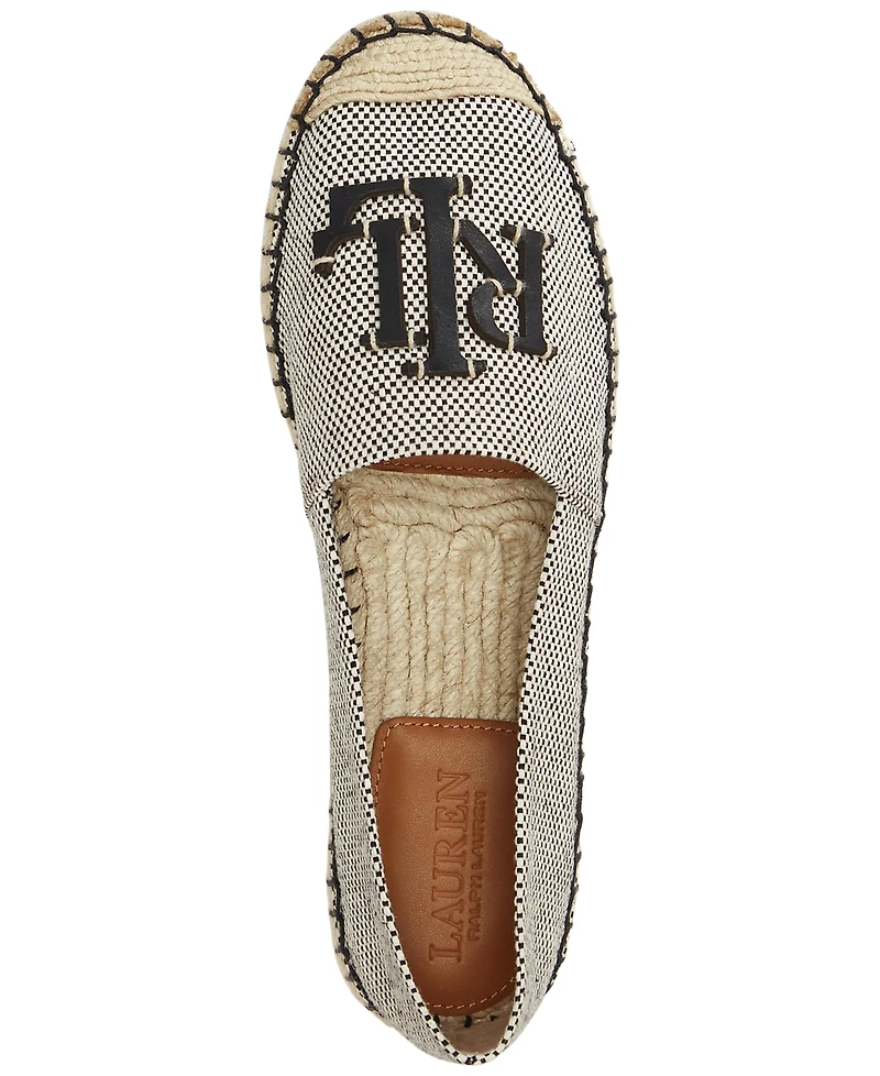Lauren Ralph Women's Cameron Logo Slip-On Espadrille Flats
