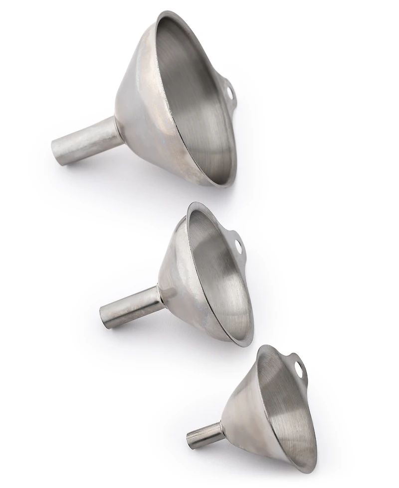 The Cellar 3-Piece Stainless Steel Key Ring Funnel Set