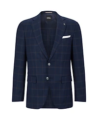 Boss by Hugo Boss Men's Checked Stretch Slim-Fit Jacket